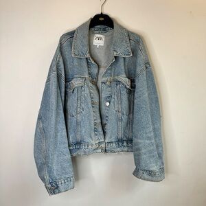 Zara Light Blue Denim Jean Jacket